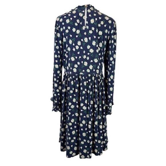 Draper James Kitty Dress in Magnolia Blue with White Floral Print Size Large - Picture 4 of 12